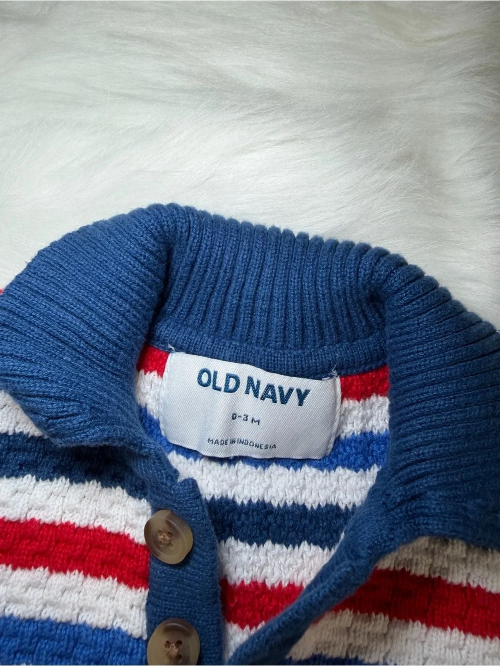 Old Navy Red, White & Blue Striped Knit Baby One-Piece